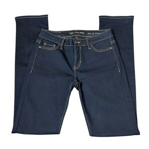 Calvin Klein Stretch Jeans Dark Navy Denim W26 L32 Contrast Stitching